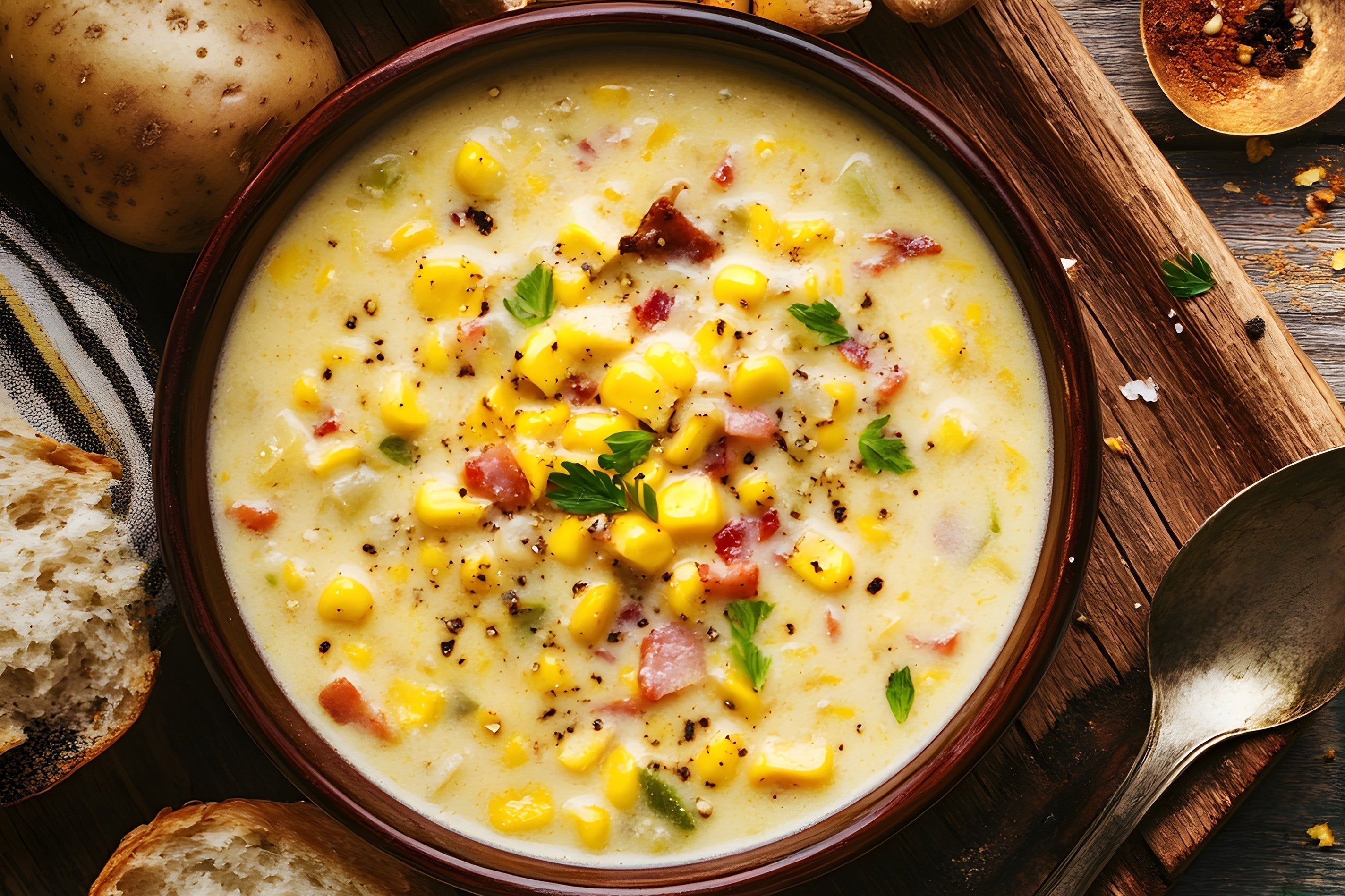 Cajun Potato Corn Chowder Recipe
 &ndash; Culinary Genie