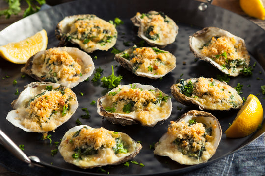 Garlic Parmesan Grilled Oysters