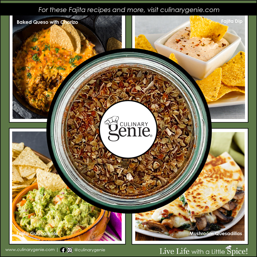Culinary Genie Salt-Free Fajita Seasoning Blend recipe images.