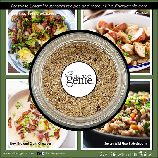 Culinary Genie Salt-Free Umami Mushroom Seasoning Blend recipe images.