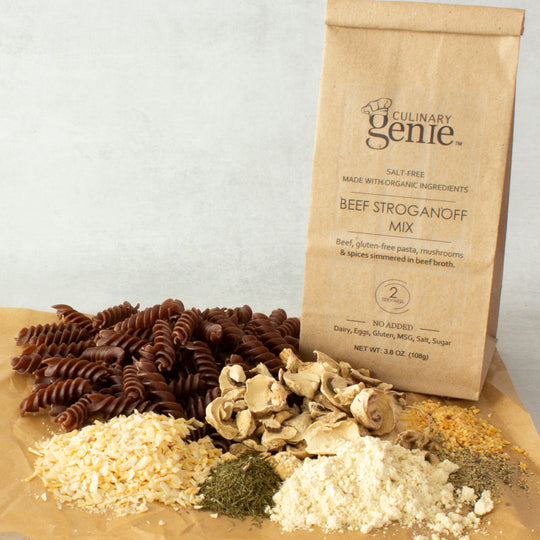 Culinary Genie Salt-Free Beef Stroganoff Mix Ingredients