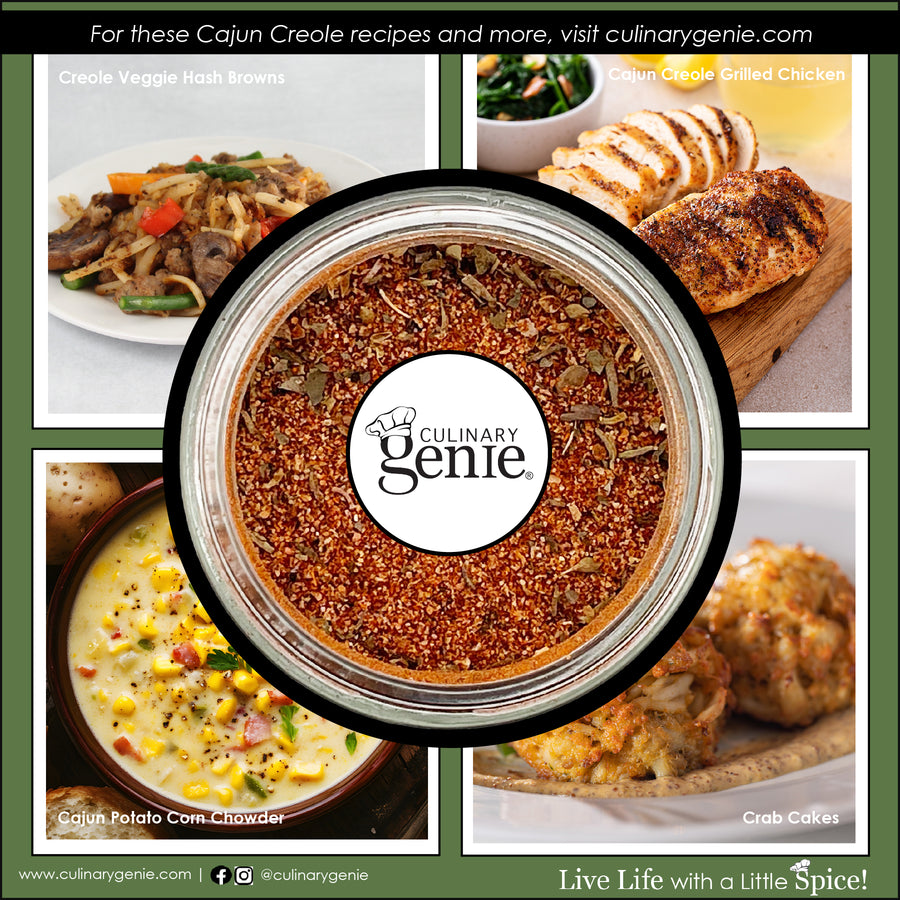 Culinary Genie Salt-Free Cajun Creole Seasoning Blend recipe images.