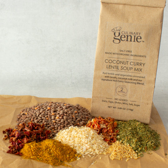 Culinary Genie Salt-Free Coconut Curry Lentil Soup Mix Ingredients