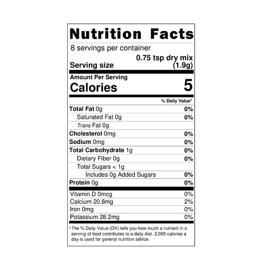 Culinary Genie Salt-Free Garlicky Feta Dip Mix Nutrition Facts.