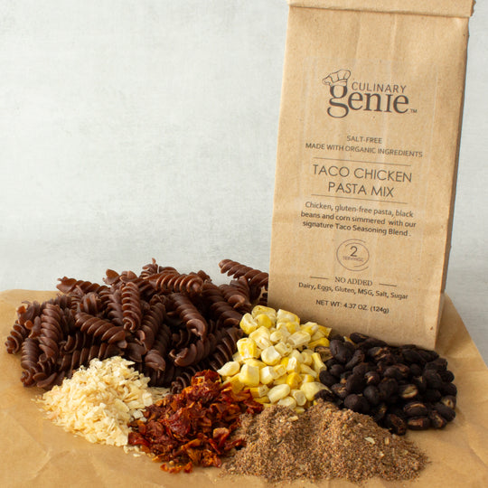 Culinary Genie Salt-Free Taco Chicken Pasta Mix Ingredients