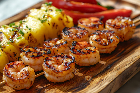 Culinary Genie Citrus Pepper Grilled Shrimp Kabobs recipe image