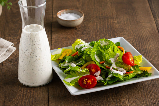 Creamy Mediterranean Herb Dressing made with Culinary Genie Salt-Free Mediterranean Herb Seasoning Blend