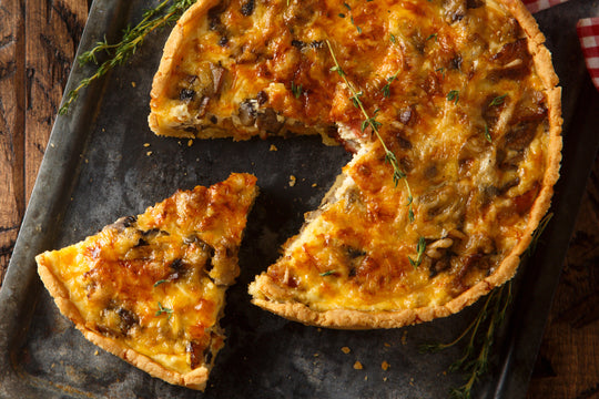 Mushroom & Onion Quiche