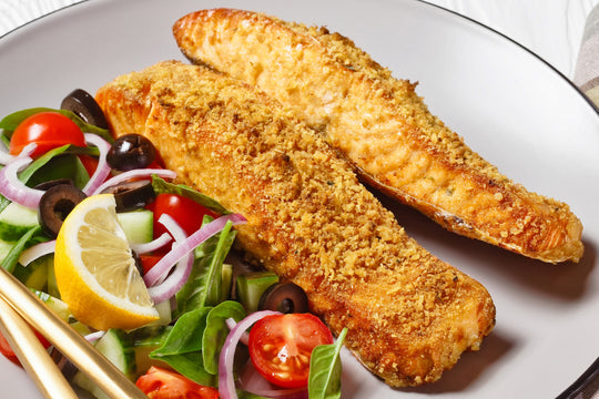 Panko Crusted Curry Salmon