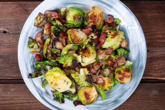 Sautéed Brussels Sprouts & Mushrooms