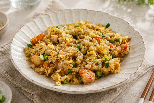 Shrimp and Veggie Rice Bowls recipe using Culinary Genie Salt-Free Umami Mushroom Seasoning Blend
