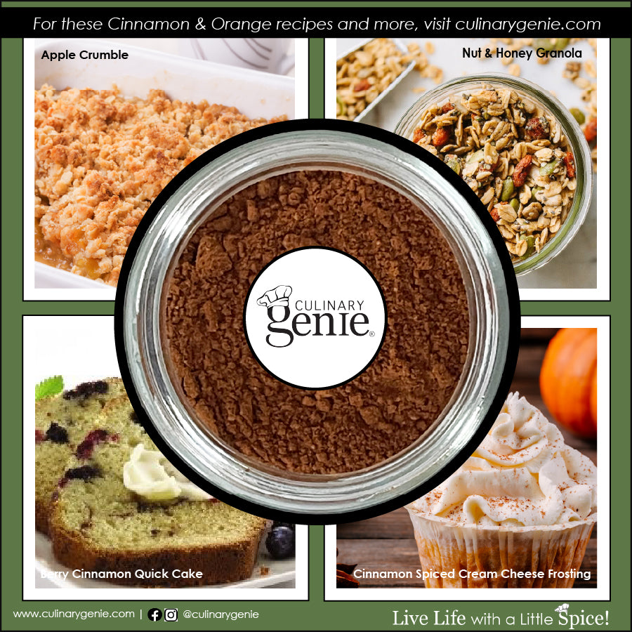 Culinary Genie Salt-Free Cinnamon & Orange Seasoning Blend Recipe Image Card