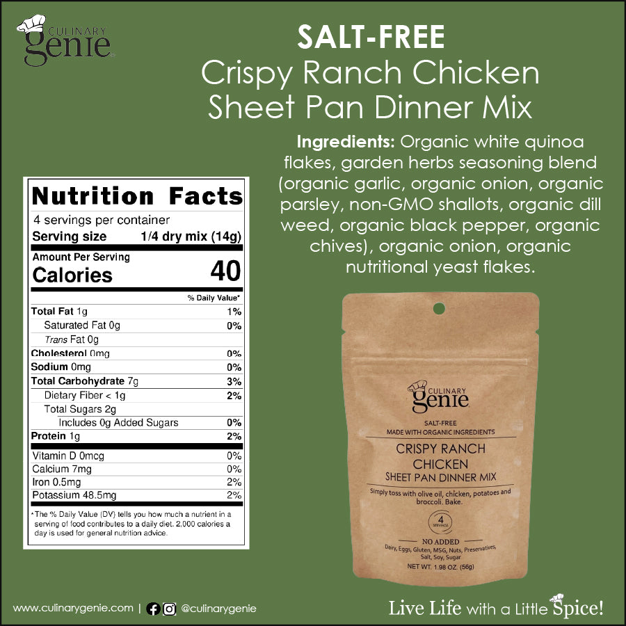 Salt-Free Crispy Ranch Chicken Sheet Pan Dinner Mix | Serves 4