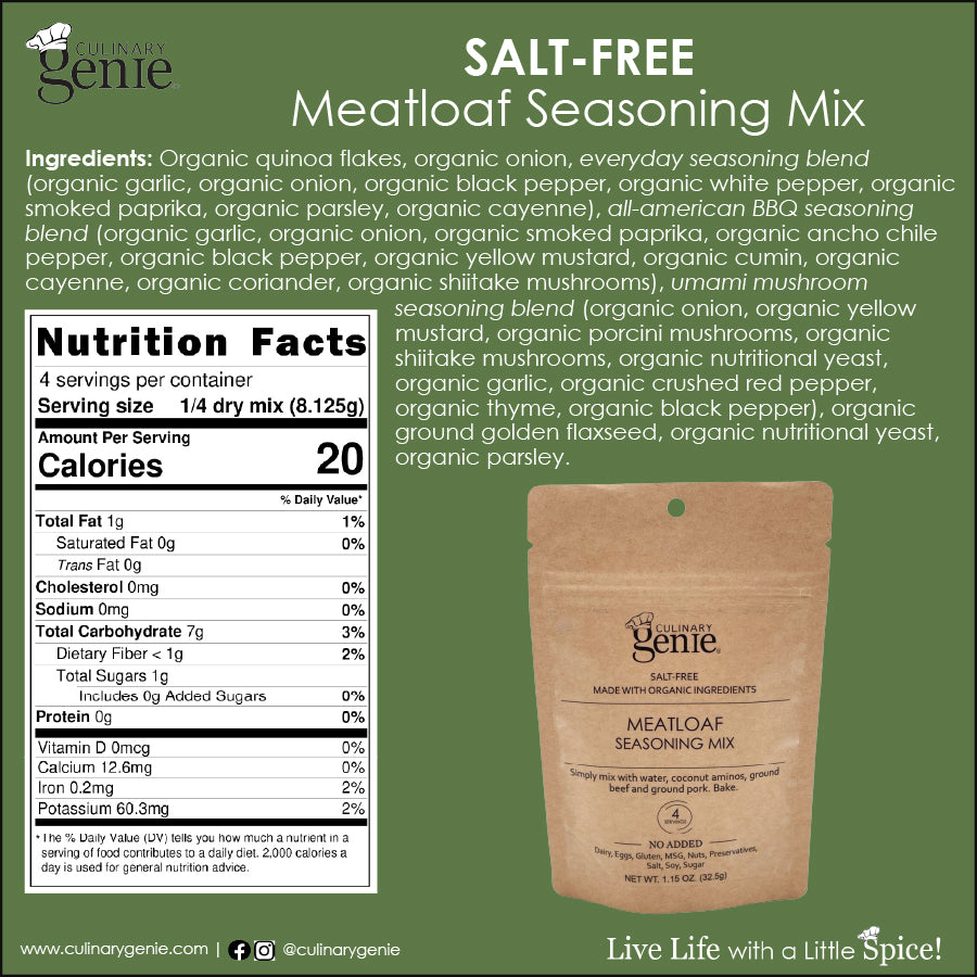 Salt-Free Meatloaf Seasoning Mix | Serves 4