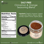 Culinary Genie Salt-Free Cinnamon & Orange Nutrition Facts Panel Image