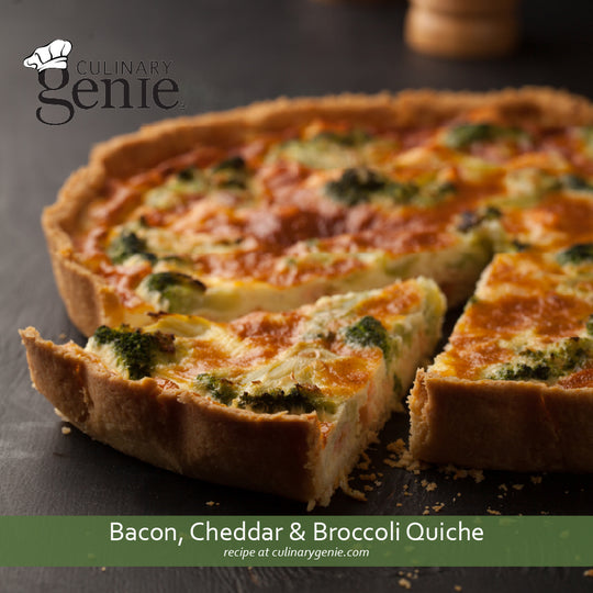 Bacon, Cheddar and Broccoli Quiche recipe using Culinary Genie Salt-Free Blackened Seasoning Blend