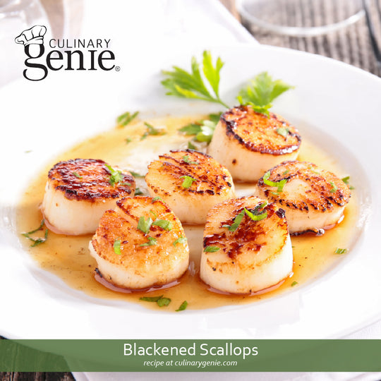 Blackened Scallops recipes using Culinary Genie Salt-Free Blackened Seasoning Blend