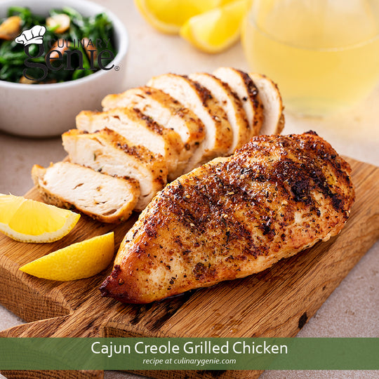 Cajun Creole Grilled Chicken recipe using Culinary Genie Salt-Free Cajun Creole Seasoning Blend