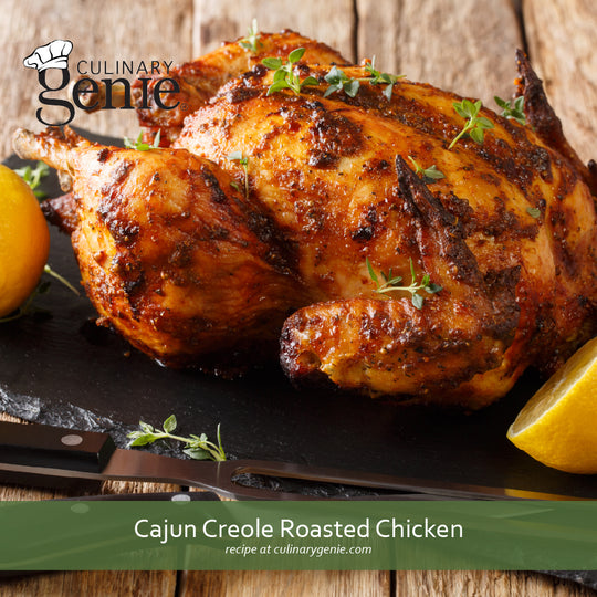 Cajun Creole Roasted Chicken recipe using Culinary Genie Salt-Free Cajun Creole Seasoning Blend