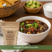 Culinary Genie Salt-Free Chicken Tortilla Soup Mix prepared