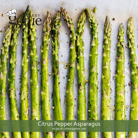 Citrus Pepper Asparagus recipe using Culinary Genie Salt-Free Citrus Pepper Seasoning Blend
