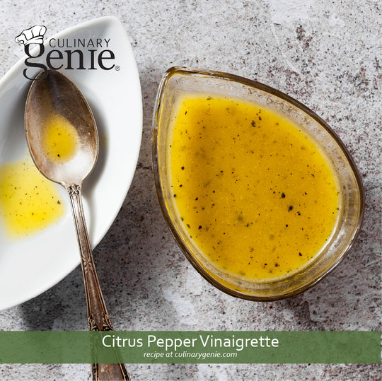 Citrus Pepper Vinaigrette recipe using Culinary Genie Salt-Free Citrus Pepper Seasoning Blend