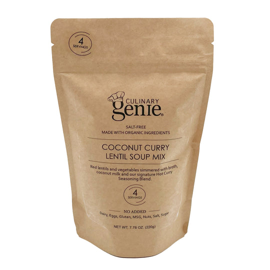 Culinary Genie Salt-Free Coconut Curry Lentil Soup Mix Packaging Front View