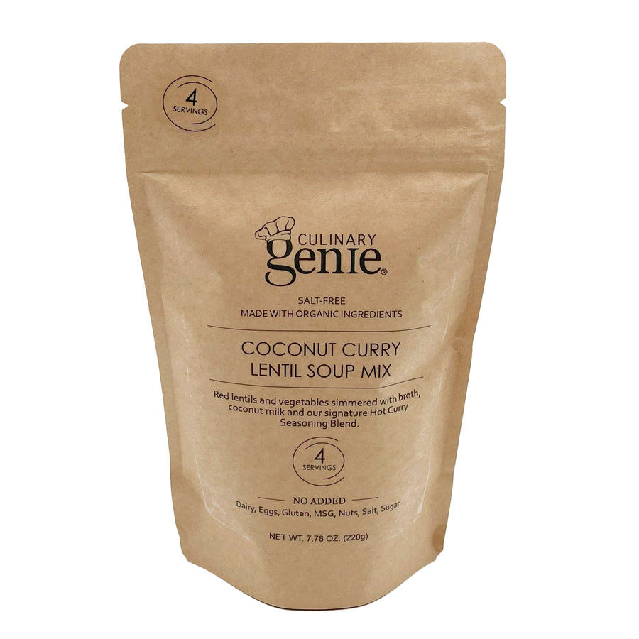 Culinary Genie Salt-Free Coconut Curry Lentil Soup Mix Packaging Front View