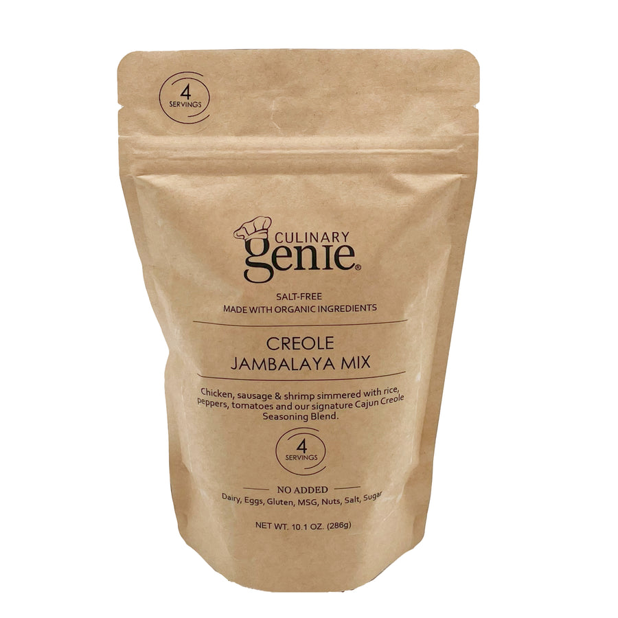 Culinary Genie Salt-Free Creole Jambalaya Mix package front view
