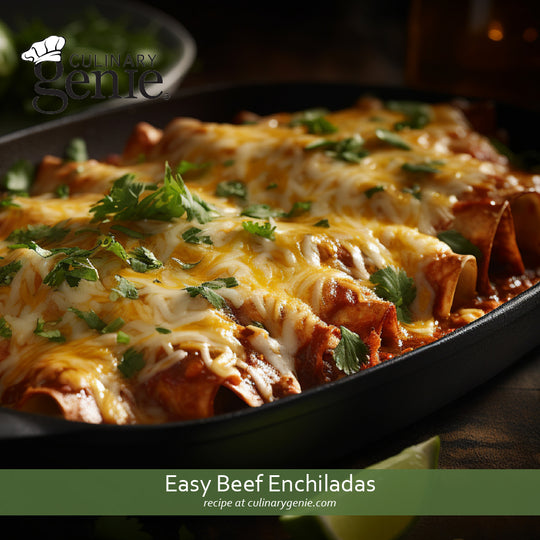 Easy Beef Enchiladas recipe using Culinary Genie Salt-Free Taco Seasoning Blend