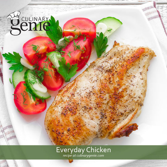 Everyday Chicken recipe using Culinary Genie Salt-Free Everyday Seasoning Blend