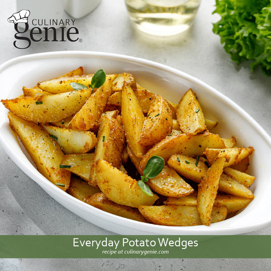 Everyday Potato Wedges recipe using Culinary Genie Salt-Free Everyday Seasoning Blend