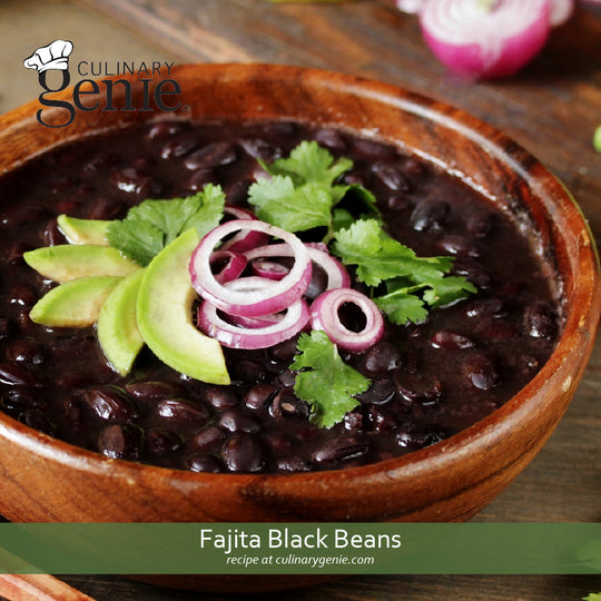 Fajita Black Beans recipe using Culinary Genie Salt-Free Fajita Black Beans