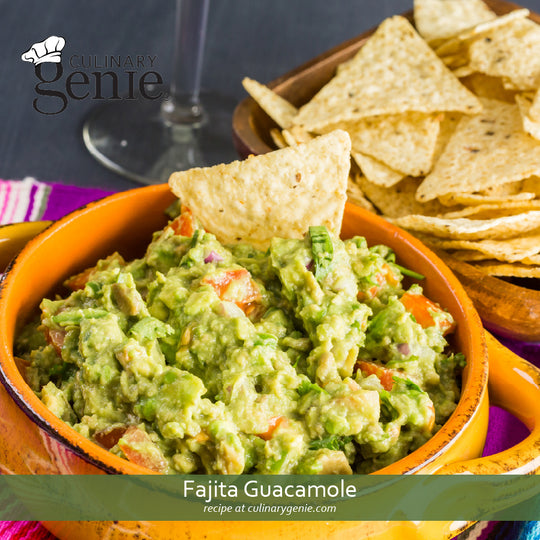 Fajita Guacamole recipe using Culinary Genie Salt-Free Fajita Seasoning Blend