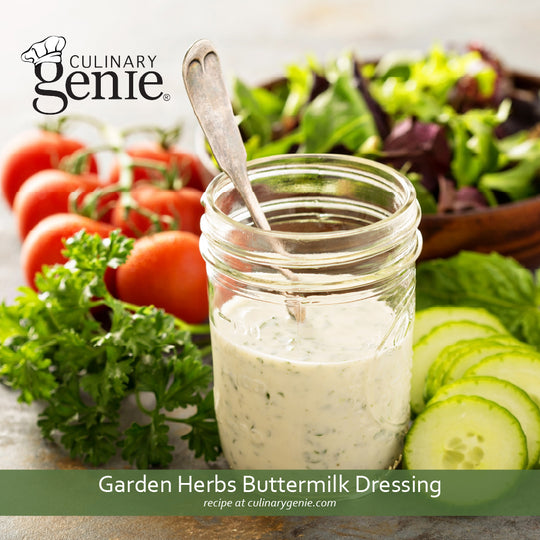 Garden Herbs Buttermilk Dressing recipe using Culinary Genie Salt-Free Garden Herbs Seasoning Blend