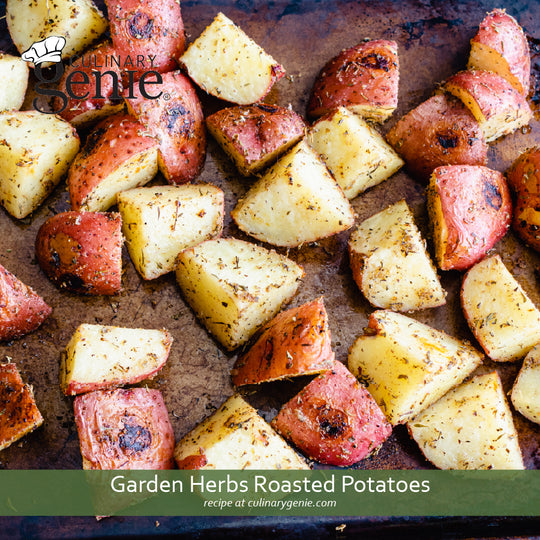 Garden Herbs Roasted Potatoes recipe using Culinary Genie Salt-Free Garden Herbs Seasoning Blend