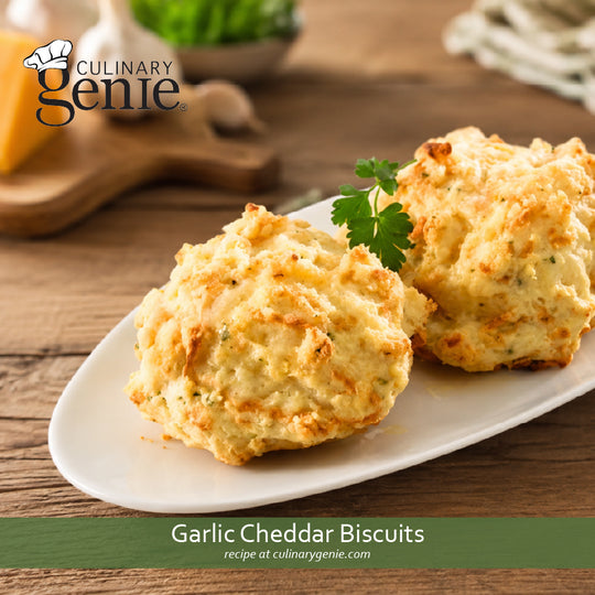 Garlic Cheddar Biscuits recipe using Culinary Genie Salt-Free Garlic & Herb Seasoning Blend