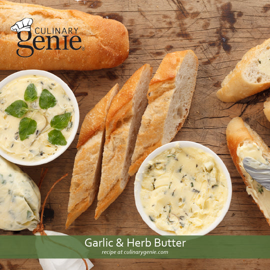Garlic and Herb Butter recipe using Culinary Genie Salt-Free Garlic & Herb Seaosning Blend