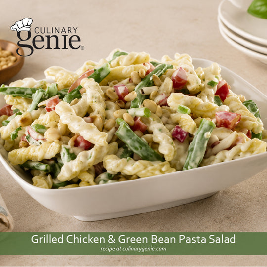 Grilled Chicken and Green Bean Pasta Salad recipe using Culinary Genie Salt-Free Citrus Pepper Seasoning Blend