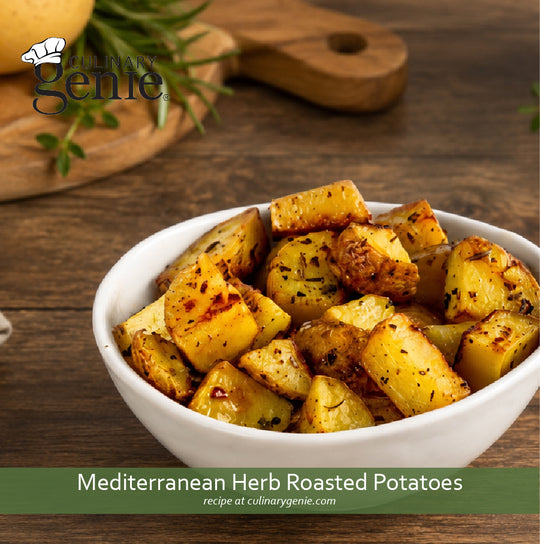 Mediterranean Herb Roasted Potatoes recipe using Culinary Genie Salt-Free Mediterranean Herb Seasoning Blend
