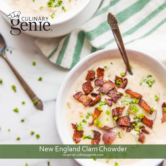 New England Clam Chowder recipe using Culinary Genie Salt-Free Blackened Seasoning Blend