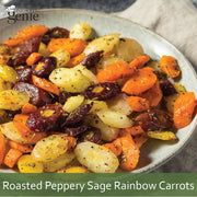 Culinary Genie Roasted Peppery Sage Rainbow Carrots recipe featuring Culinary Genie Salt-Free Peppery Sage Seasoning Blend.