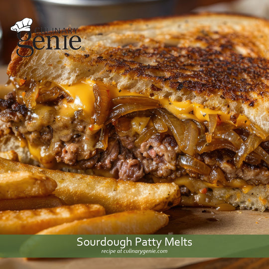Sourdough Patty Melts recipe using Culinary Genie Salt-Free Umami Mushroom Seasoning Blend