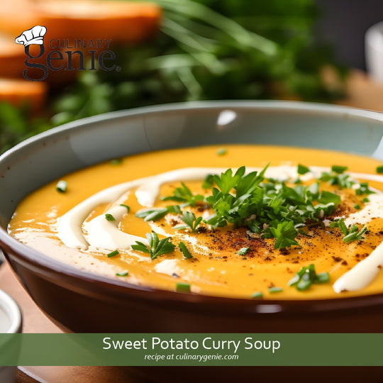 Sweet Potato Curry Soup recipe using Culinary Genie Salt-Free Hot Curry Seasoning Blend