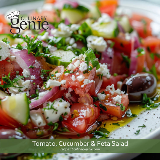 Tomato, Cucumber and Feta Salad recipe sing Culinary Genie Salt-Free Garden Herbs Seasoning Blend