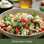 Culinary Genie White Bean Salad recipe featuring Culinary Genie Salt-Free Citrus Pepper Seasoning Blend.