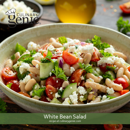 White Bean Salad recipe using Culinary Genie Salt-Free Citrus Pepper Seasoning Blend