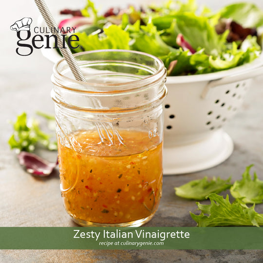 Zesty Italian Vinaigrette recipe using Culinary Genie Salt-Free Zesty Italian and Pizza Seasoning Blend