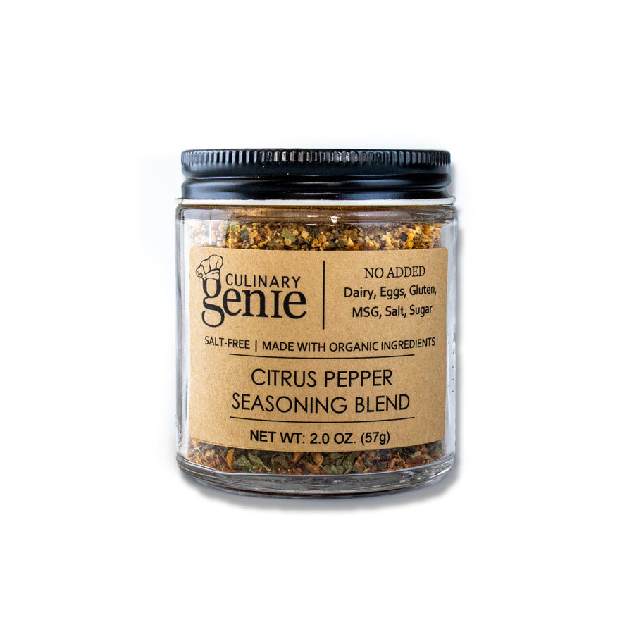 Salt-Free  Organic Citrus Pepper Seasoning Blend – Culinary Genie