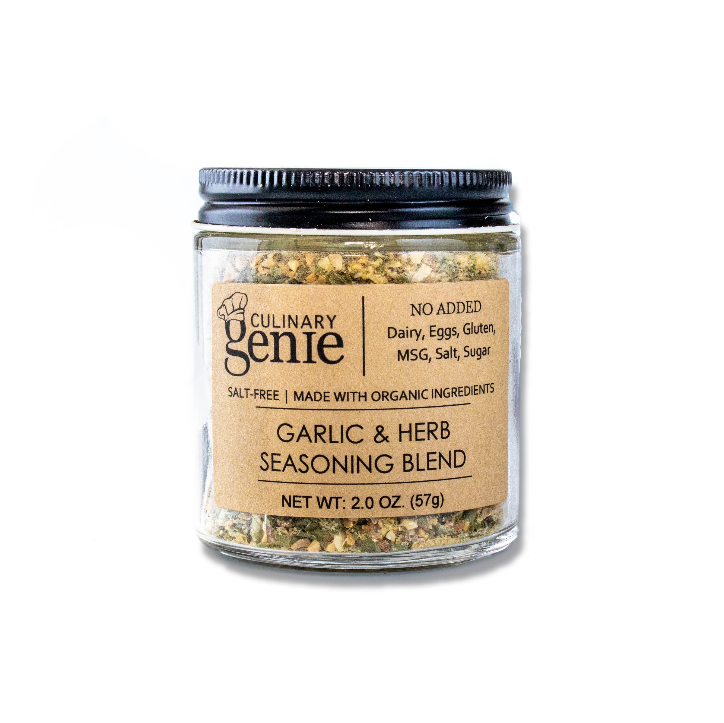 Garlic Herb Seasoning, In Glass Bottle, Salt Free Non-GMO, 2.8 oz. - The  Grindstone